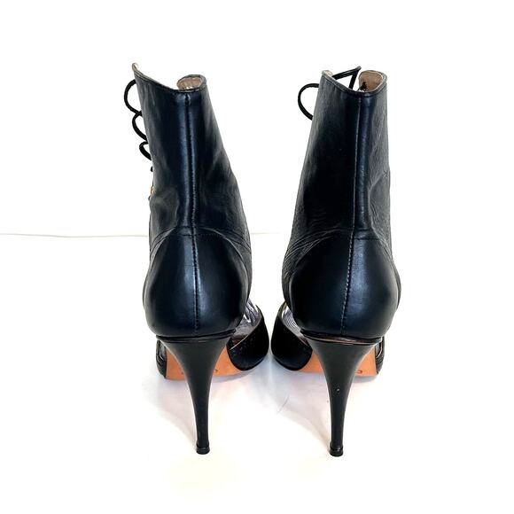 Samanta Victorian Whimsigoth Bootie Heels Size 8.5M Black Leather Witchy Punk - Picture 4 of 11
